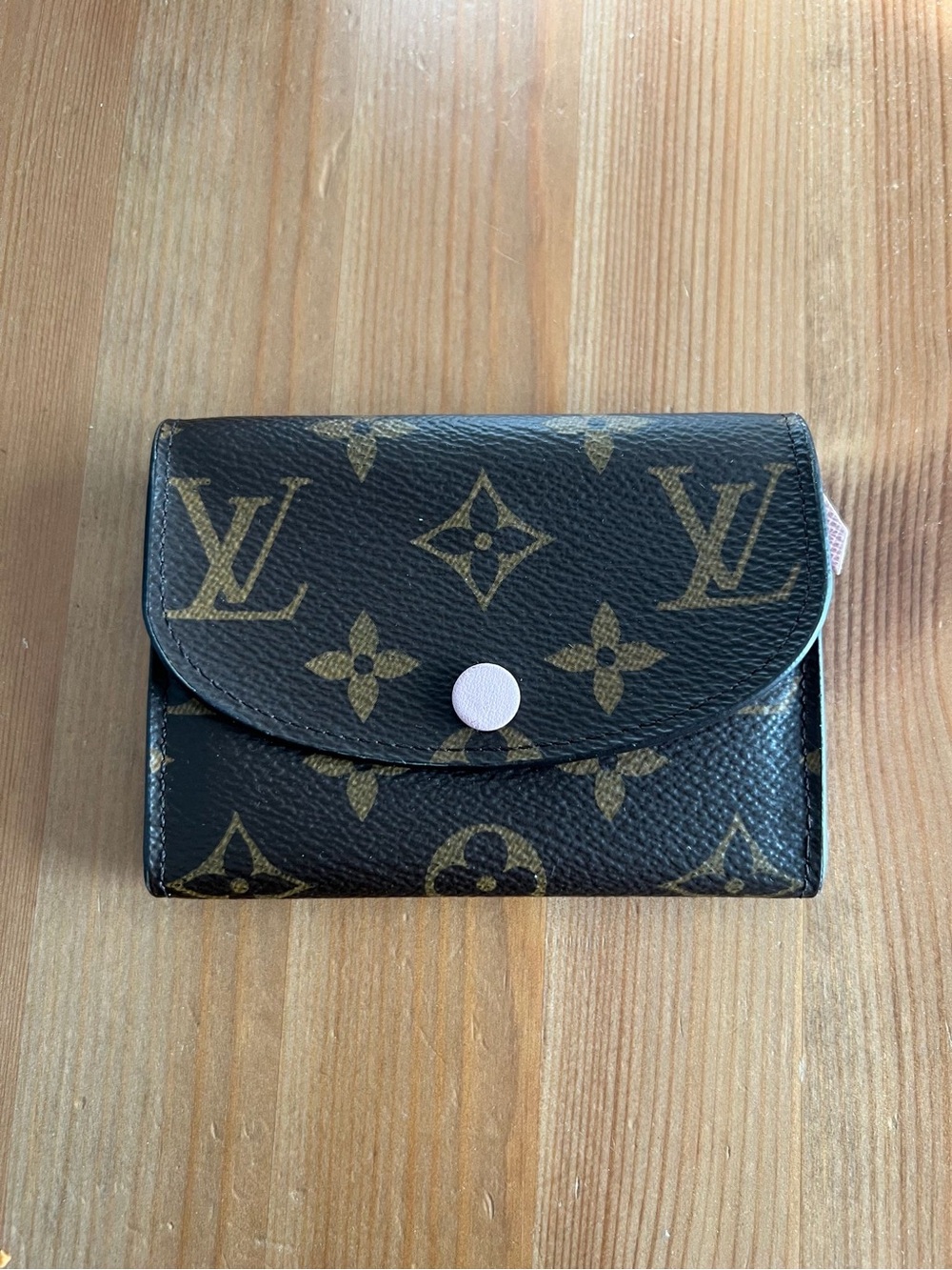 Louis Vuitton Monogram Snap Compact Wallet in Brown with Gold Accents